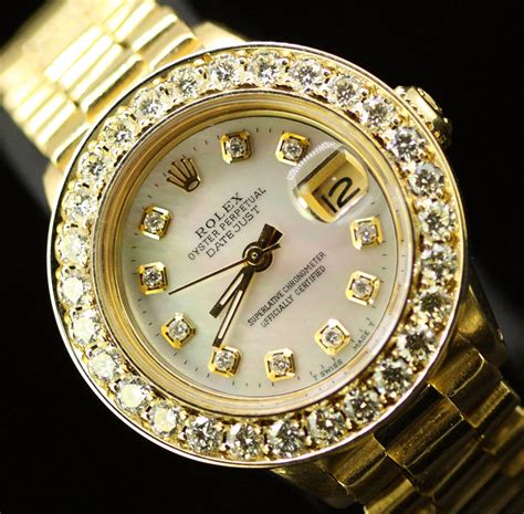 rolex oyster perpetual diamond bezel.